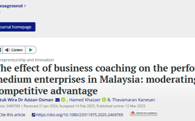 The effect of business coaching on the performance of small medium enterprises in Malaysia: moderating role of competitive advantage